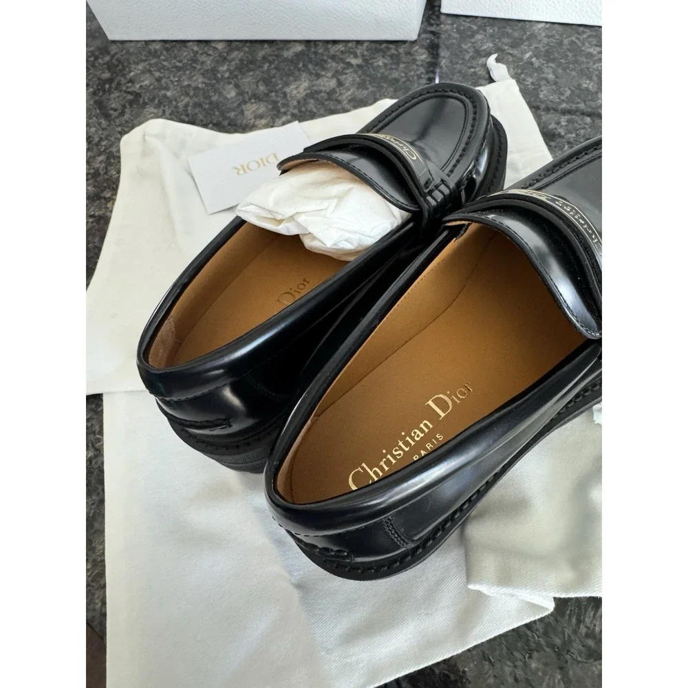 Dior Boy Platform Loafer $1150 Black Leather Dress Lug Shoes. NWB Sz 35.5 US 5.5 - Picture 7 of 16